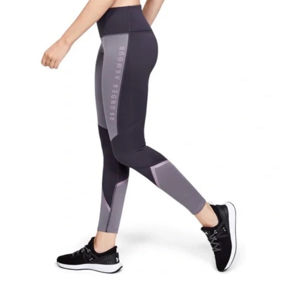 Under Armour Women's Coldgear Armour Graphic Leggings - Large - Purple NWT